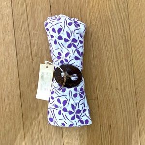 Henry Lehr White with Purple Flowers Sarong NWT - O/S